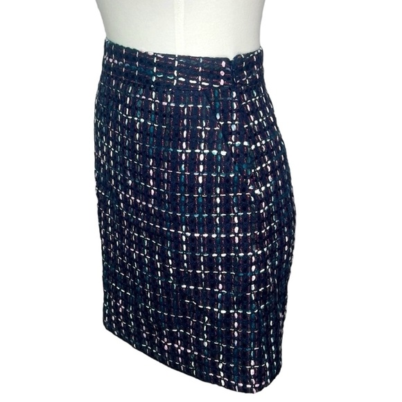 Loft Tweed Skirt Blue Purple - Picture 3 of 6